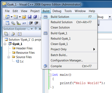 Building First Program