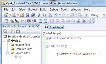 My first C Program