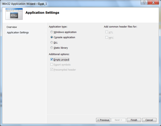 Creating an empty Project